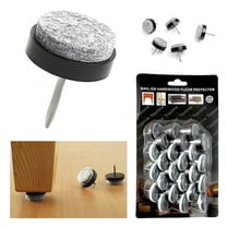 24 Pack Nail On Heavy Duty Felt Pads Slider Wood Furniture Hard Floor Protector