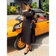 thumbnail image 3 of AURA Women Plus Size Bodycon Maxi Dress One Shoulder Waist Cutout Elegant Summer Dress, 3 of 6