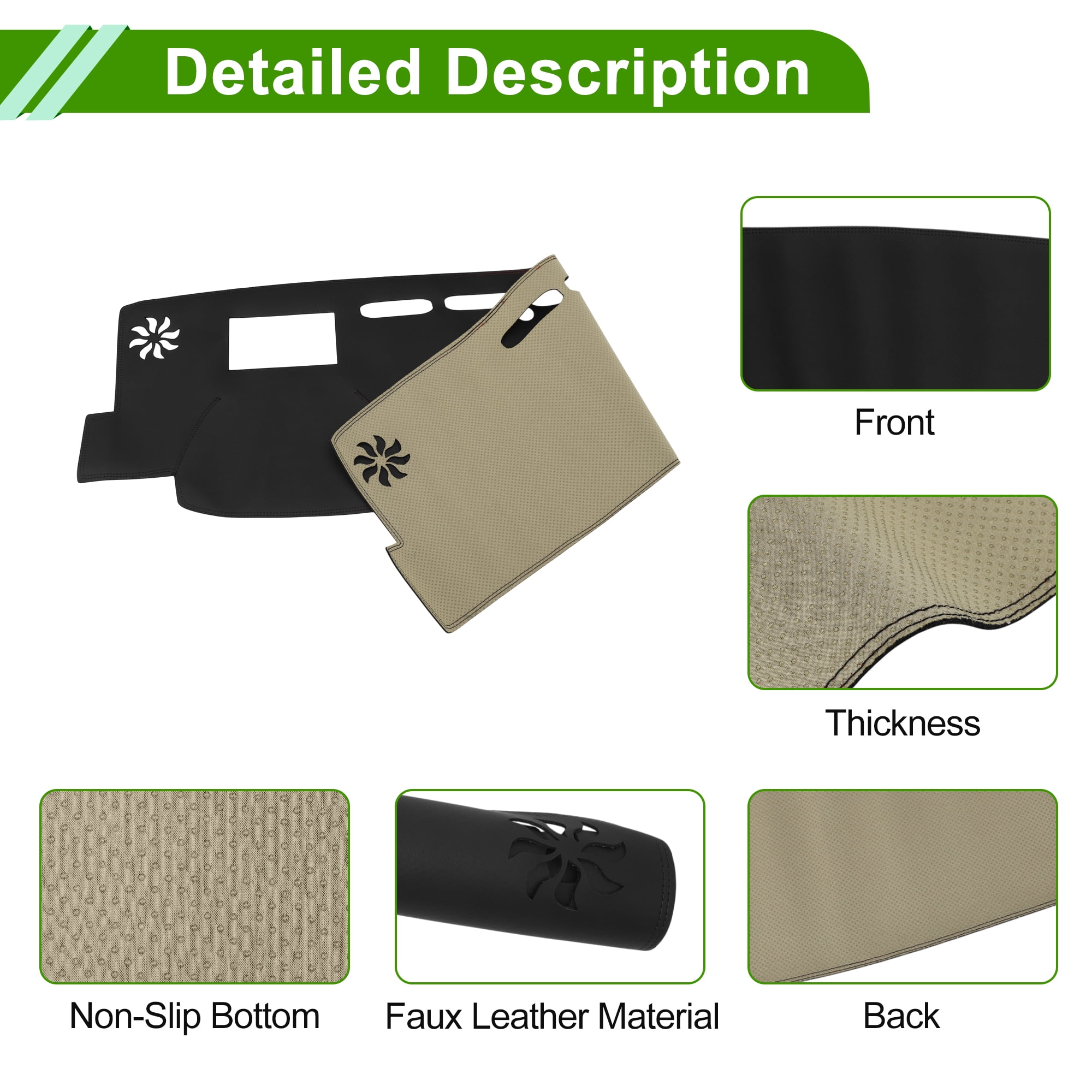 Unique Bargains Dash Cover for Toyota Camry 2018-2023 Dash Cover Mat Black Black Line 1 Pcs