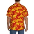 thumbnail image 3 of Sikiie Vintage maple leaves autumn Men's Cuban Shirt, Hawaiian Shirts, Business Casual Button Down Shirts, Short Sleeve Shirt-Small, 3 of 5