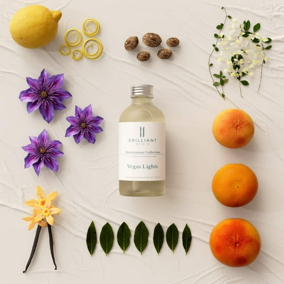 Brilliant Scents - Vegas Lights | Inspired by The Aria Resort & Casino | Luxury Home & Business Scent | Lemon Peel, Pamplemousse - Fragrance Oil - 120ml