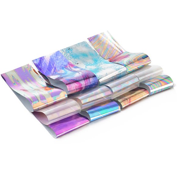 VOKE Autocollants pour Ongles d'Orteils Hiver Cœur Brisé Feuilles de Vernis Paillettes Couleur Rue Bandes de Vernis à Ongles Rose French Tip Acrylique Designs Nial Beauté Fille