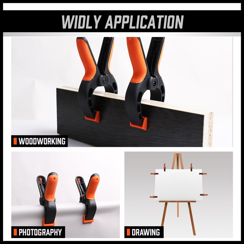 HORUSDY 6-Pack Wood Clamps for Woodworking, 12" and 6" Bar Clamps, Wood Working Clamp Sets, Quick Clamps F Clamp with 150 LBS Load Limit (6-Pack)