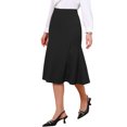 thumbnail image 4 of INSPIRE CHIC Fishtail Skirt for Women Panel High Waist Side Pockets Work Office Midi Skirts XS Black, 4 of 6