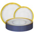 thumbnail image 3 of Trendables Scratch Gold Design Disposable Dinnerware Set, Plastic, 50 Pieces, Service for 10, 3 of 8