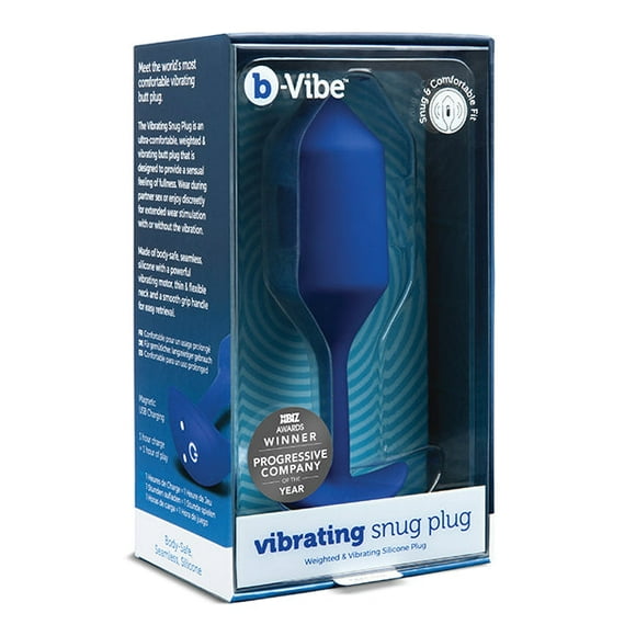 B-vibe Vibrating Weighted Snug Plug Xl - 247 G Navy