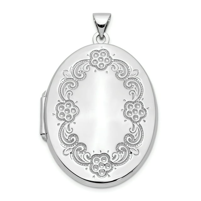 Médaillon en Or Blanc 14K