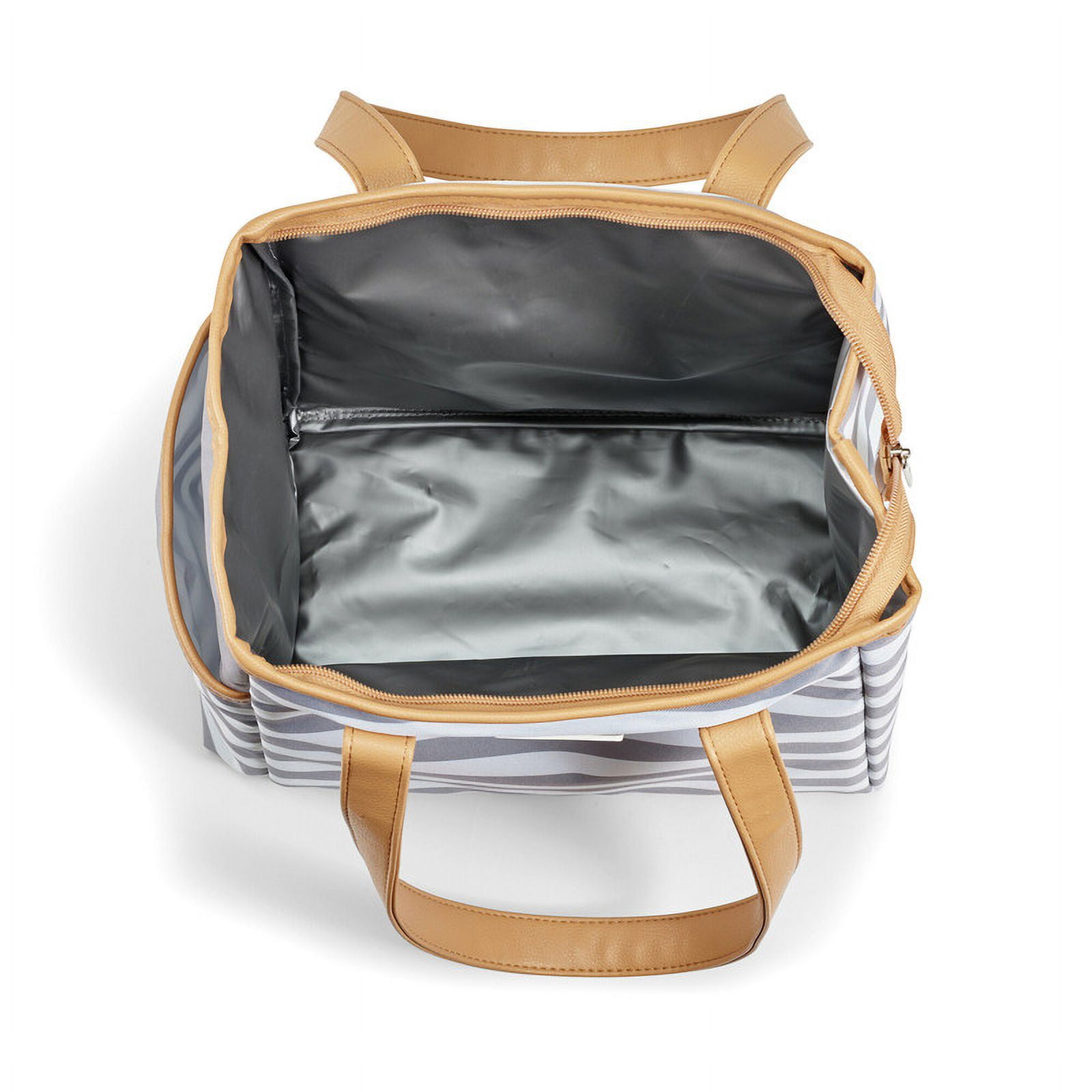 Westerly Lunch Bag Kit with 2 containers and Matching Tumbler - Gray Medium Stripe