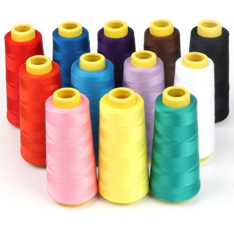 AK Trading 4-Pack Turquoise All Purpose Sewing Thread Cones (6000 Yards  Each) of High Tensile Polyester Thread Spools for Sewing, Quilting, Serger  Machines, Overlock, Merrow & Hand Embroidery. 