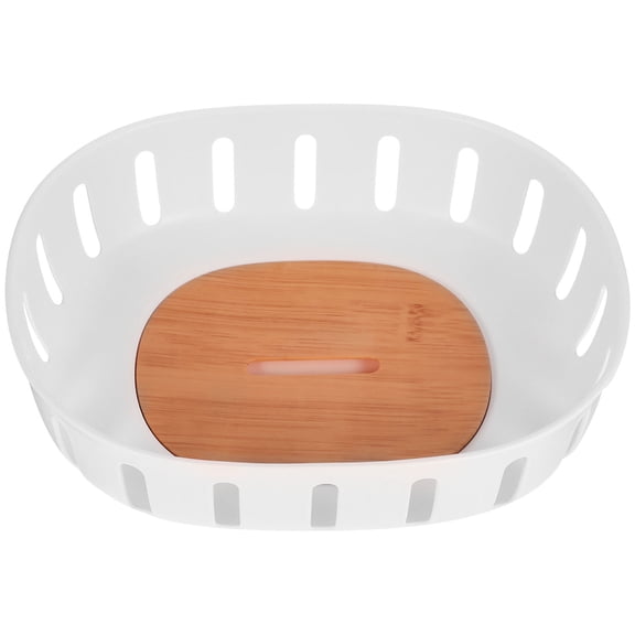 CRILSTYLEO Elegant White Desktop Basket for Organizing Fruits Snacks and Household Items
