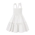 thumbnail image 3 of GYRATEDREAM Girls Dress Smocked Elastic Sundress Bow Straps Dress Summer Beach Casual Wear 6-14 Years, 3 of 9