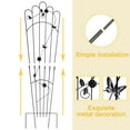 thumbnail image 7 of Urban Deco 2 Pack 60 Inch Detachable Trapezoidal Garden Trellis for Climbing Plants Sturdy Black Patio Plant Trellis Plants Support Metal Trellis for Climbing Rose Vegetable Flower, Backyard (Black), 7 of 7