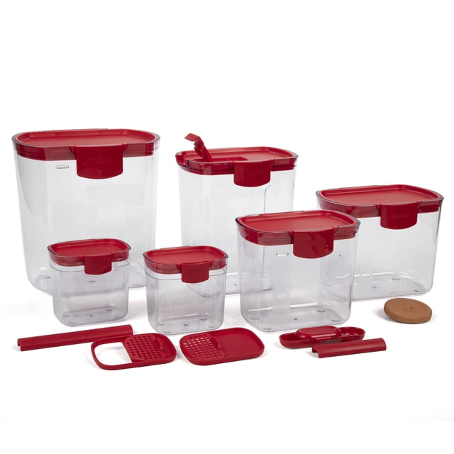 Progressive International Prepworks ProKeeper 6 Pièces Conteneur de Stockage Set, Rouge
