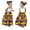 CL6, variant on African Girl's Wax Print Skirts with Head Band Bohemian Ankara High Waist Long Skirt for Kids Girl Kente Clothes