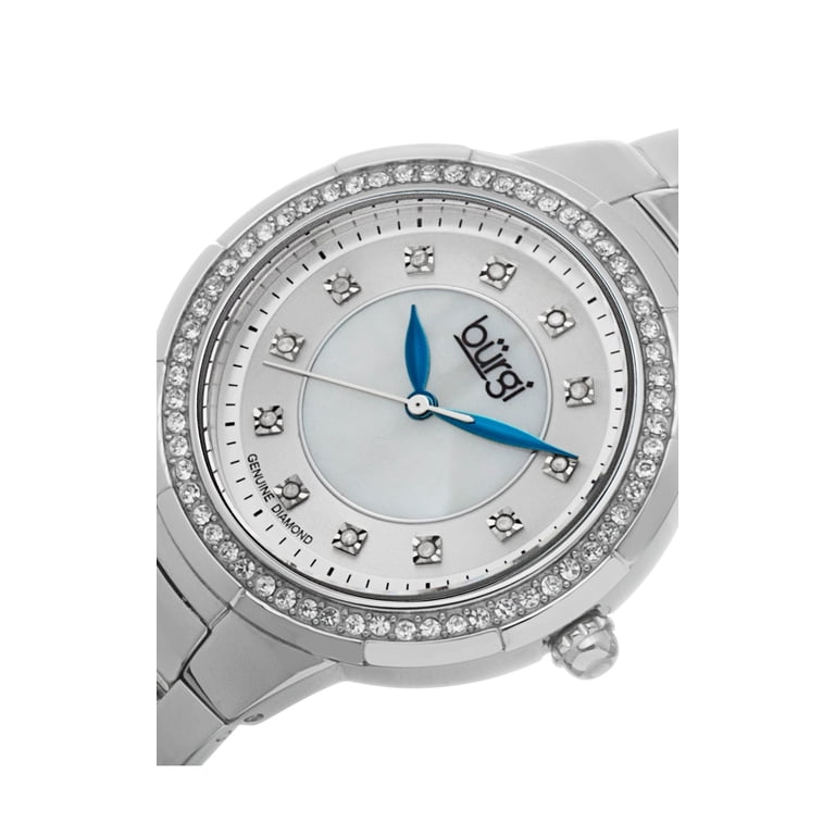 Women\'s Silver Crystal Diamond Bracelet Watch Stainless Steel Waterproof Quartz HHBEAUTY Women main image 3