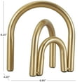 thumbnail image 3 of 7" x 8" Gold Metal Overlapping Arch Geometric Sculpture, by DecMode, 3 of 10