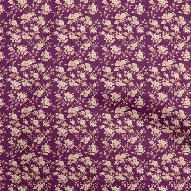 oneOone Viscose Chiffon Dark Magenta Fabric Baroque Sewing Craft Projects Fabric Prints By Yard 42 Inch Wide