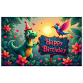 thumbnail image 5 of Cartoon Dinosaur Birthday Banner Colorful Animal Party Backdrop for Kids Celebration Indoor Decoration Birthday Party, 5 of 7