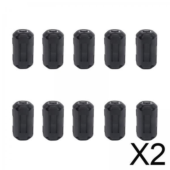 2x10 Cuentas De Ferrita De 5 Mm Con Clip Para Cable De Vídeo, Cable De Alimentación Profesional