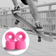 thumbnail image 3 of Soidarity Paquete de 4 ruedas de patineta con rodamientos, ruedas de longboard de PU, pieza reemplazable de reparación profesional para patinaje patinar Rosado, 3 of 6