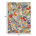 thumbnail image 4 of 3â€™ x 5â€™ Multi Jacobean Floral Indoor Outdoor Area Rug, 4 of 9