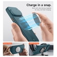 thumbnail image 3 of SURITCH for Google Pixel 11 / 11 Pro Case, Magnetic Shockproof Bumper Cases Slim Protective Cover with Camera Cover and Adjustable Metal Kickstand, Dark Green, 3 of 8