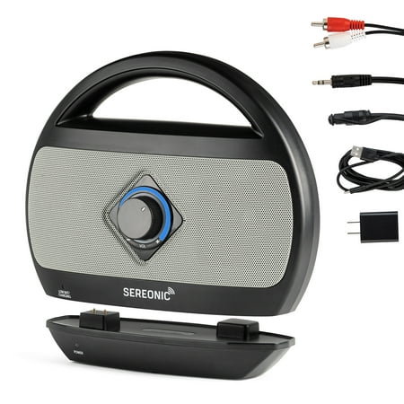 Serene Innovations Sereonic BT-300 Wireless TV Speaker, Light Grey