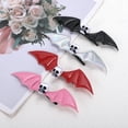 thumbnail image 5 of Unique Bargains 1 Pc Hair Clip Halloween Funny Bat Wing Skull Hair Clips for Women Pink, 5 of 5