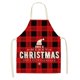 thumbnail image 1 of Delantales De Cocina Navideños Delantales A Cuadros Negros Y Rojos Delantal De Cocina Ajustable A Cuadros Buffalo Delantal De Barbacoa Navideño Con Copos De Nieve..., 1 of 2