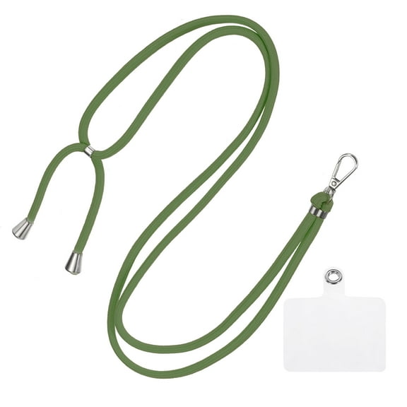Uxcell Phone Lanyard Universal Crossbody Adjustable Neck Lanyard with Patch for Smartphone Deep Grass Green 1 Pack