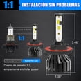 thumbnail image 4 of Z5 High Performance LED Work Light Headlight Bulb 300% Brighter 6000K Cool White 12V LED Bulbs Pack Of 2, 4 of 9