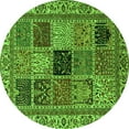 thumbnail image 1 of Ahgly Company Indoor Round Abstract Green Modern Area Rugs, 5' Round, 1 of 4