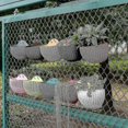 thumbnail image 5 of Imitation Rattan Wall Hanging, Semi-circular Flowerpot Hanging Without Perforation, Hydroponic Flowerpot (white, Large), 5 of 5