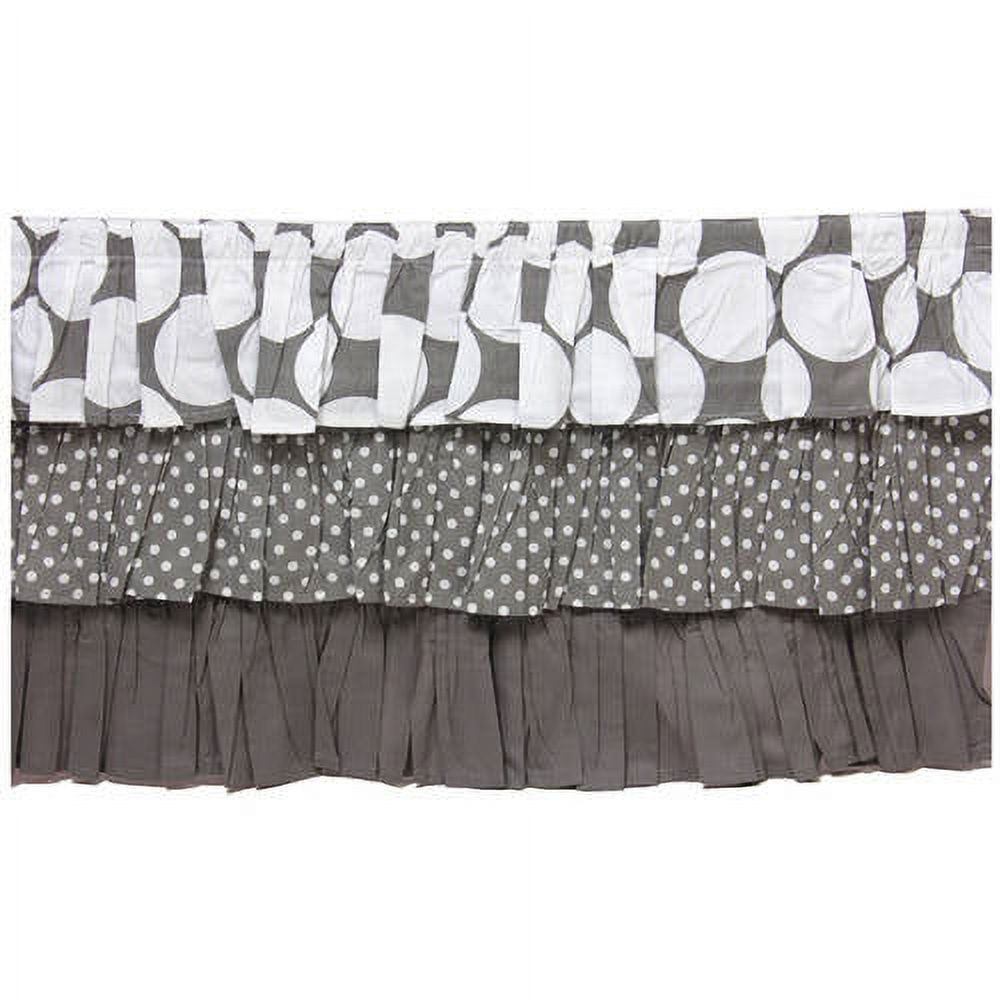 Bacati Mix N Match Grey and White Chevron and Dots 4 Piece Crib Bedding Set For US Standard Crib, 100 Percent Cotton Percale Fabrics with Polyester Filling Crib