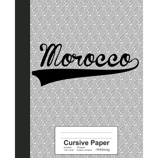 Weezag Cursive Paper Notebook Cursive Paper Morocco Notebook Series 3406 Paperback Walmart Com Walmart Com