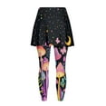 thumbnail image 4 of FUIALDOLG Mushroom Tennis Skirt with Leggings for Women Lady Active Golf Tennis Skorts Lady High Waist Yoga Leggings Skirts Moon Stars Mushroom Butterfly Pants Casual Trousers Tennis Clothing,Size M, 4 of 7