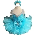 thumbnail image 4 of Jenniferwu G037B Infant Toddler Baby Newborn Little Girl's Pageant Party Birthday Dress Blue Size 12-18M, 4 of 4