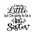 thumbnail image 2 of Big Sister Print Girls T-Shirt 100% Cotton Tshirt, 2 of 7