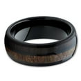 thumbnail image 3 of Silly Kings 8mm Deer Antler Tungsten Carbide Wedding Band Cherry Wood Two Tone Ring Comfort Fit 10.5, 3 of 4