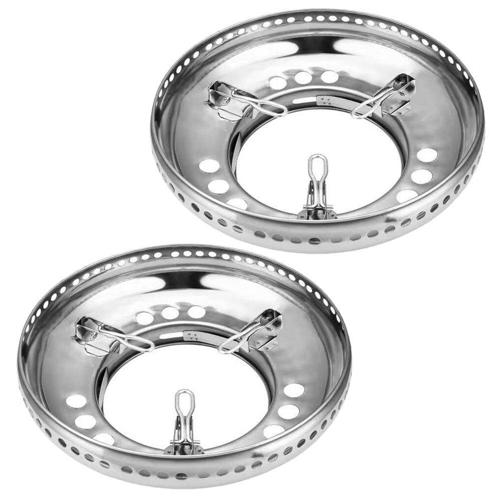PAMINGONO 2Pcs High Temperature Resistant Wok Stand for Gas Stove Silver Stainless Steel