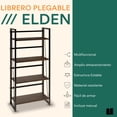thumbnail image 2 of Librero Plegable Mubson Elden 4 Repisas 30x60 cm Altura 125 cm, 2 of 5