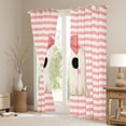 thumbnail image 3 of Manfei Kawaii Bowknot Ghost Black Out Curtains for Teen, Pink Stripes Geometric Curtains Pack of 2 (42x63 Each), Sugar Halloween Bedroom Curtains, Black Out Curtains Home Decor, 3 of 6