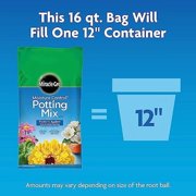 Miracle-Gro Moisture Control Potting Mix - Plant Soil for Container Plants, Protects Against Over- and Under-Watering, 16 qt. (2-Pack)
