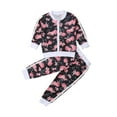 thumbnail image 1 of Fortune Toddler Girl Tracksuit Floral Zipper Tops Pants,2pcsOutfits Set,2-7Y, 1 of 7