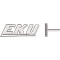 thumbnail image 1 of 10K White Gold 10Kw Logoart Eastern Kentucky University Small Post Earrings (12 X 15) Made In United States 1w008eku, 1 of 5