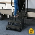 thumbnail image 4 of RV Steps with Handrail,2 Step RV Steps,Anti-Slip Panel,660lb Capacity Hot Tub Steps,Portable Trailer Ladder for Outdoor,Camping,Travel, 4 of 6