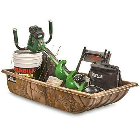 Jet Sled Large Heavy-Duty Utility Sleds for Hauling Ice Fishing Supplies Fire Wood Deer Duck Hunting Fishing Gear and Accessories