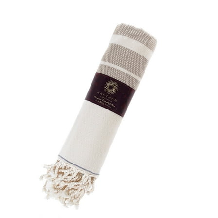 Kafthan, Bianca Turkish Towel, Premium 50% Turkish Cotton, 50% Bamboo, Soft, Beige, 35"x67"