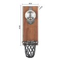 thumbnail image 2 of Abridor de botellas vintage de madera para pared con recolector de tapas, 2 of 5