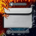 thumbnail image 2 of Fireproof Waterproof Document Bag Secret File Protect Pouch Cash Safe Box, 2 of 6